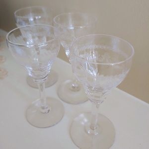 Antique Cordial Glasses (4)